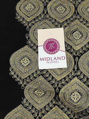Luxury Crepe Fabric Metallic Embroidery 36' M243 Mtex - Midland Textiles & Fabric