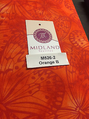 Large Butterfly Melody Print Fabric 5620 100% Cotton 44' Wide M526 Mtex - Midland Textiles & Fabric