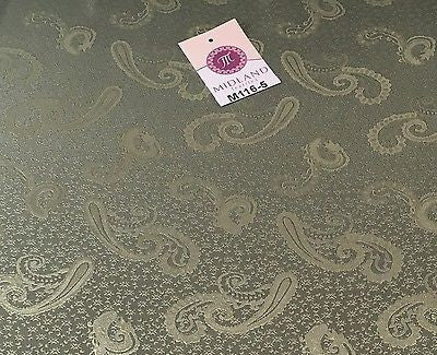 Two Toned Paisley Satin Jacquard Dress Fabric 58' Wide M116 Mtex - Midland Textiles & Fabric