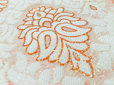Indian Banarsi Floral Ornamental Motif Woven Brocade fabric 44' M242 Mtex - Midland Textiles & Fabric