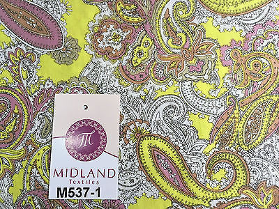 Traditional Vintage Paisley floral 100% Cotton Poplin 58" Wide M537 Mtex - Midland Textiles & Fabric