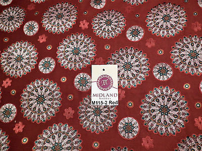 Burnout Satin Chiffon Mandalas Printed Dress Fabric 58' M115 Mtex - Midland Textiles & Fabric