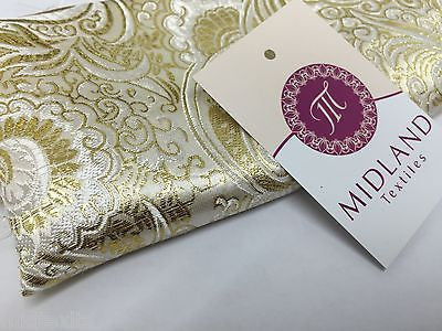 Paisley Metallic Brocade Fabric 58' wide for Jackets and waistcoats M350 Mtex - Midland Textiles & Fabric