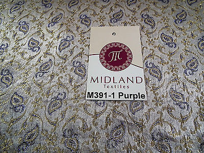 Indian Embroided Floral Metallic Banarsi Brocade Fabric 44" M391 Mtex - Midland Textiles & Fabric