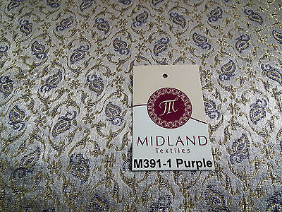 Indian Embroided Floral Metallic Banarsi Brocade Fabric 44' M391 Mtex - Midland Textiles & Fabric