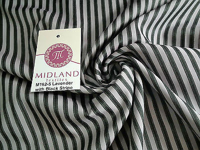 VERTICAL SATIN STRIPE FABRIC NON-STRETCH M162 MIDTEX - Midland Textiles & Fabric