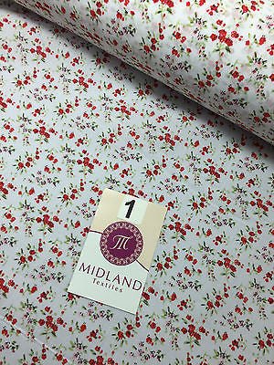 Small Ditsy Floral poly cotton print dress craft fabric 44" Wide M348 Mtex - Midland Textiles & Fabric