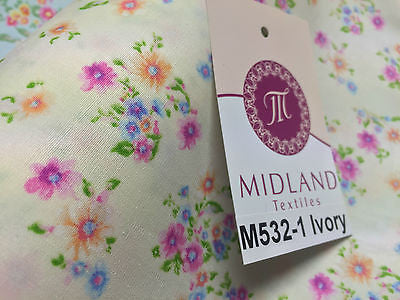 Vintage Ditsy Floral Printed Fabric 100% Cotton Poplin 44" Wide M532 Mtex - Midland Textiles & Fabric