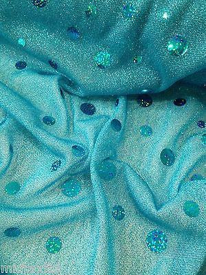 Round Hologram Sequin 58" fancy dress prom knit fabric M154 Midtex - Midland Textiles & Fabric