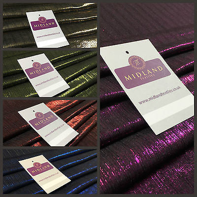 Shiny Metallic Corduroy Lame 1 way stretch Dress Fabric 40' wide M699 Mtex - Midland Textiles & Fabric