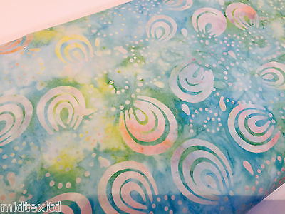 Swirl and dot design contrasting colours Bali batik fabric 100% Cotton M525 Mtex - Midland Textiles & Fabric