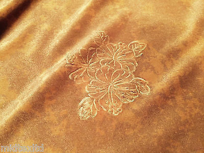 Floral embossed Velvet with gold print  58' M16-8 & 9 Mtex - Midland Textiles & Fabric