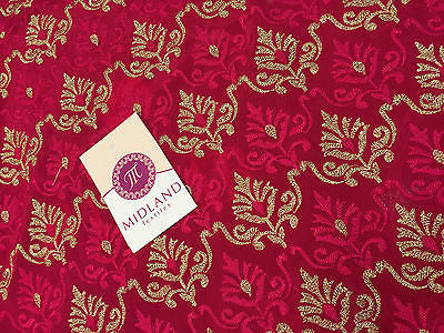 Luxury Crepe Fabric Metallic Embroidery 36" M243 Mtex - Midland Textiles & Fabric