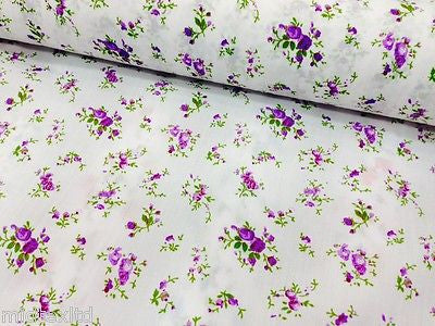 Vintage  floral ditsy Shabby Chic poly cotton printed fabric 44' Wide M341 Mtex - Midland Textiles & Fabric