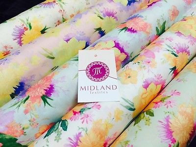 Vintage Abstract Floral Printed Fabric 100% Cotton Poplin  44" Wide  M531 Mtex - Midland Textiles & Fabric