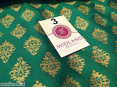 Indian Gold paisley flower banarsi metallic brocade fabric 44' M390 Mtex - Midland Textiles & Fabric
