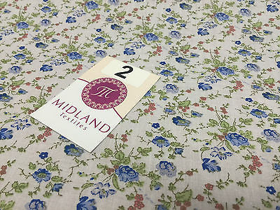 Vinatge Floral poly cotton print dress craft fabric 44' Wide M353 Mtex - Midland Textiles & Fabric