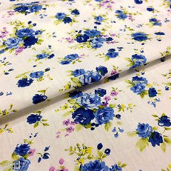 cath kidston Inspired Floral 100% Cotton Printed Fabric 58" Wide- Floral - Per Metre- M123 Mtex - Midland Textiles & Fabric