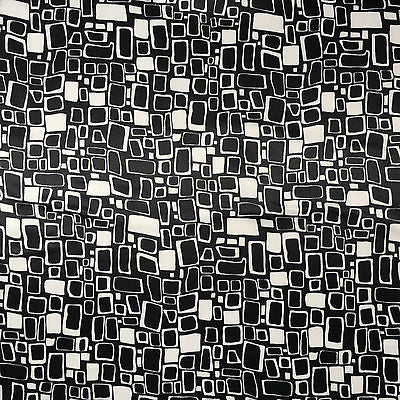 White and Grey Mango Satin High Street Printed Dress Fabric 58