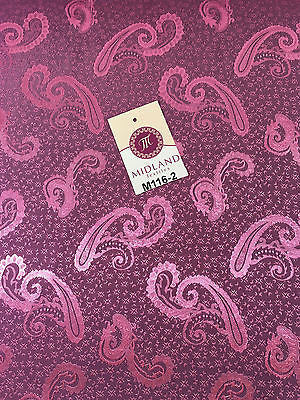 Two Toned Paisley Satin Jacquard Dress Fabric 58' Wide M116 Mtex - Midland Textiles & Fabric