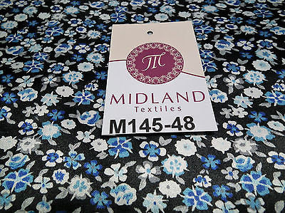 Floral Ditsy Printed Silky Smooth Satin Dress Fabric 58' Wide M145-46-47-48 - Midland Textiles & Fabric