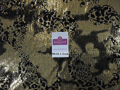 Metallic Flocked Jersey one way stretch sequin dress fabric 55