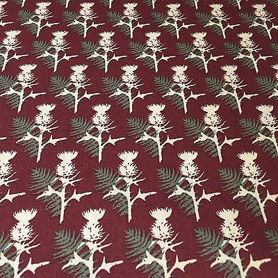 Wine Highland Scottish Tartan 100% Cotton craft and quilting Fabric 45