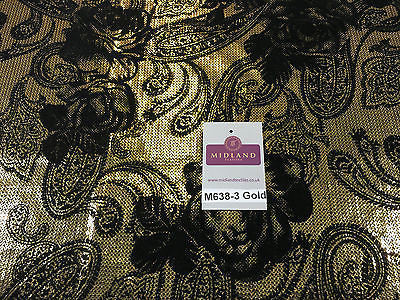 Metallic Flocked Jersey one way stretch sequin dress fabric 55