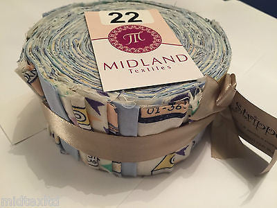 Jelly Rolls 40 strippers 100% cotton 2.5' Width by 42' length M550 Mtex - Midland Textiles & Fabric