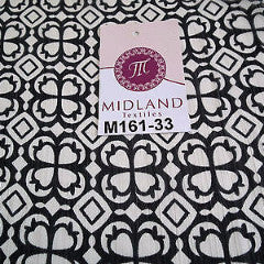 Geometric black and white printed chiffon fabric 44' wide M161-33 Mtex - Midland Textiles & Fabric
