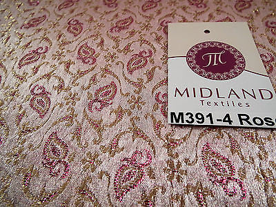 Indian Embroided Floral Metallic Banarsi Brocade Fabric 44' M391 Mtex - Midland Textiles & Fabric