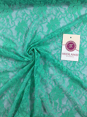 Stretch Floral Lace Semi Transparent Dress Fabric 55' Wide M186-19 Mtex - Midland Textiles & Fabric