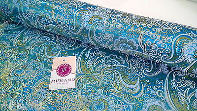Paisley Metallic Brocade Fabric 58' wide for Jackets and waistcoats M350 Mtex - Midland Textiles & Fabric