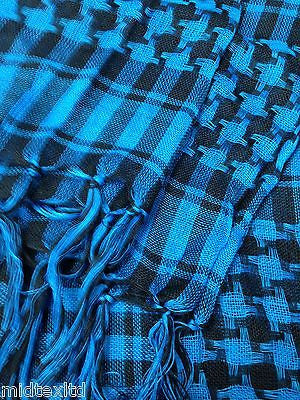 Cotton Checkered Arab Keffiyeh Shemagh Arafat Scarf Stole Neck Wrap M14 Mtex - Midland Textiles & Fabric