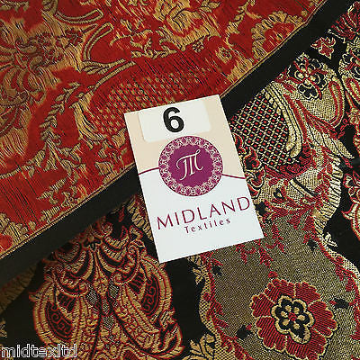 Indian Banarsi Gold Metallic Ornamental floral brocade fabric M373 Mtex 40' wide - Midland Textiles & Fabric