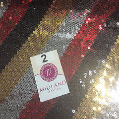 45 Degrees Diagonal Stripe Sew on Sequins Net Dress Fabric 58