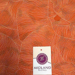 Orange and white pleat effect patterned dress fabric 58' M401-14 Mtex - Midland Textiles & Fabric