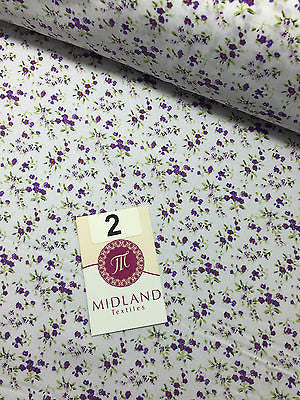Small Ditsy Floral poly cotton print dress craft fabric 44' Wide M348 Mtex - Midland Textiles & Fabric