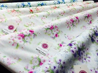 Vintage floral shabby Chic Printed Fabric 100% Cotton Poplin 44' Wide M530 Mtex - Midland Textiles & Fabric