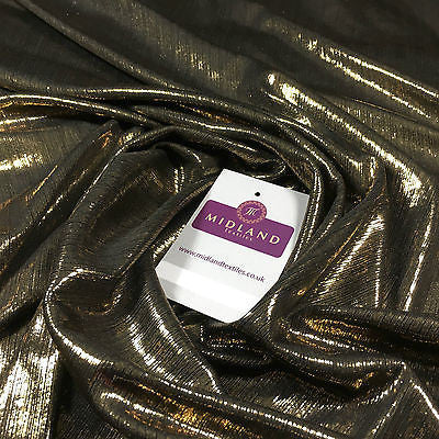 Shiny Metallic Corduroy Lame 1 way stretch Dress Fabric 40' wide M699 Mtex - Midland Textiles & Fabric