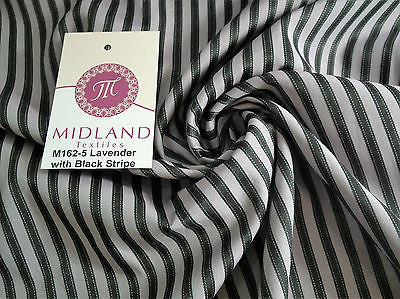 VERTICAL SATIN STRIPE FABRIC NON-STRETCH M162 MIDTEX - Midland Textiles & Fabric