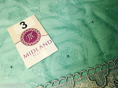 Vintage floral Uragiri scalloped edging dress fabric with clear stones M188 Mtex - Midland Textiles & Fabric