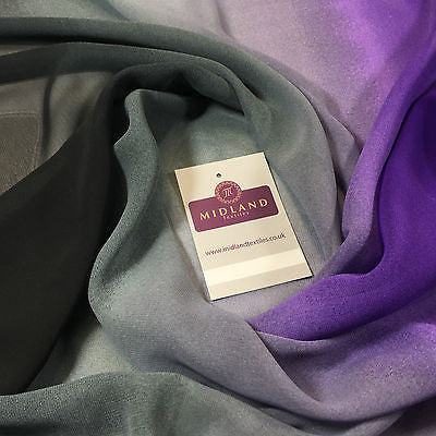 Plain Two Tonal printed chiffon dress and scarf fabric 58' wide M698 Mtex - Midland Textiles & Fabric