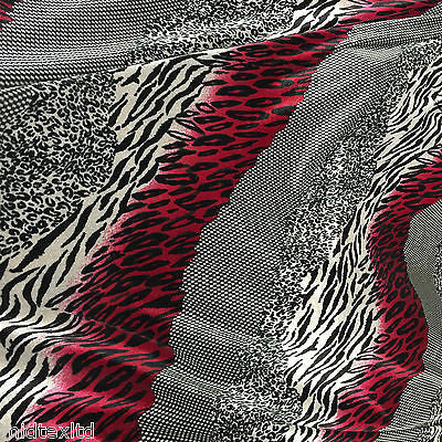 Red Black animal print 58