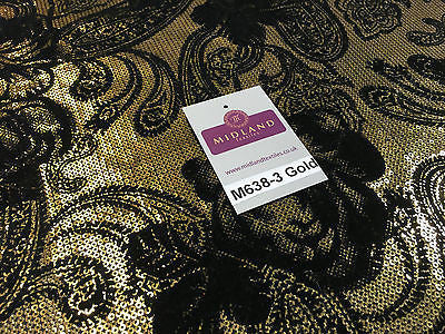 Metallic Flocked Jersey one way stretch sequin dress fabric 55' wide M638 Mtex - Midland Textiles & Fabric