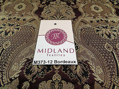 Indian Banarsi Gold Metallic Ornamental floral brocade fabric M373 Mtex 40' wide - Midland Textiles & Fabric