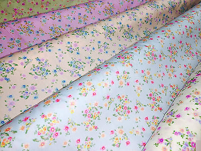 Vintage Ditsy Floral Printed Fabric 100% Cotton Poplin 44" Wide M532 Mtex - Midland Textiles & Fabric