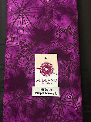 Large Butterfly Melody Print Fabric 5620 100% Cotton 44' Wide M526 Mtex - Midland Textiles & Fabric