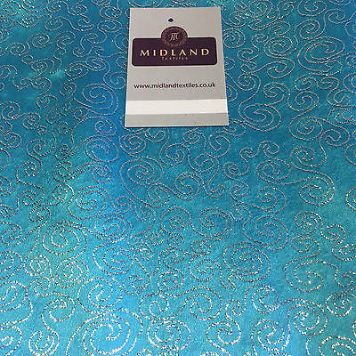 Metallic Silver Swirl Ribbon Jacquard brocade fabric M395 Mtex - Midland Textiles & Fabric