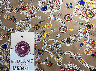 Royal Jewel Printed 100% Cotton Poplin fabric 58" Wide M534 Mtex - Midland Textiles & Fabric